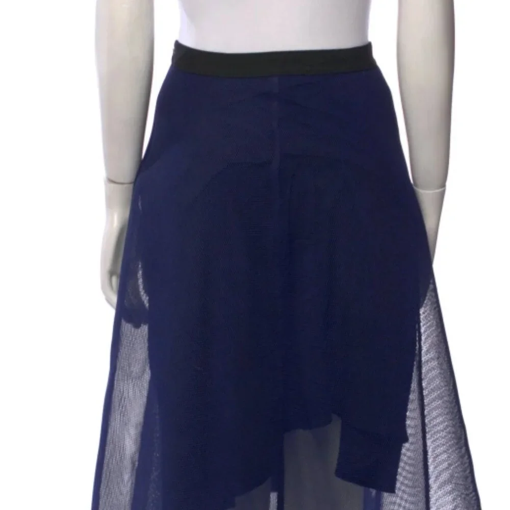 Sandro Blue Mesh Midi Skirt S/1 $300